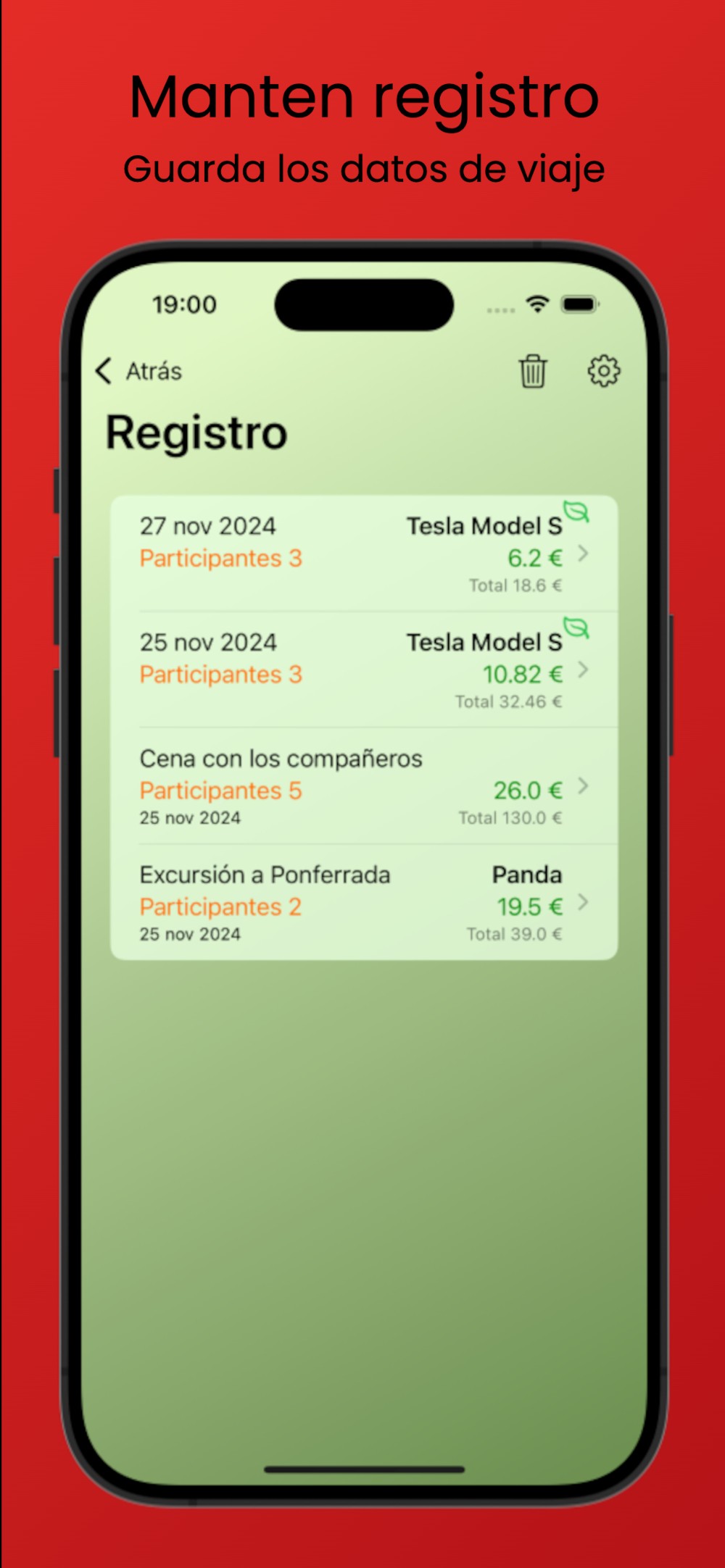 Appachas Histórico de Viajes Guardados